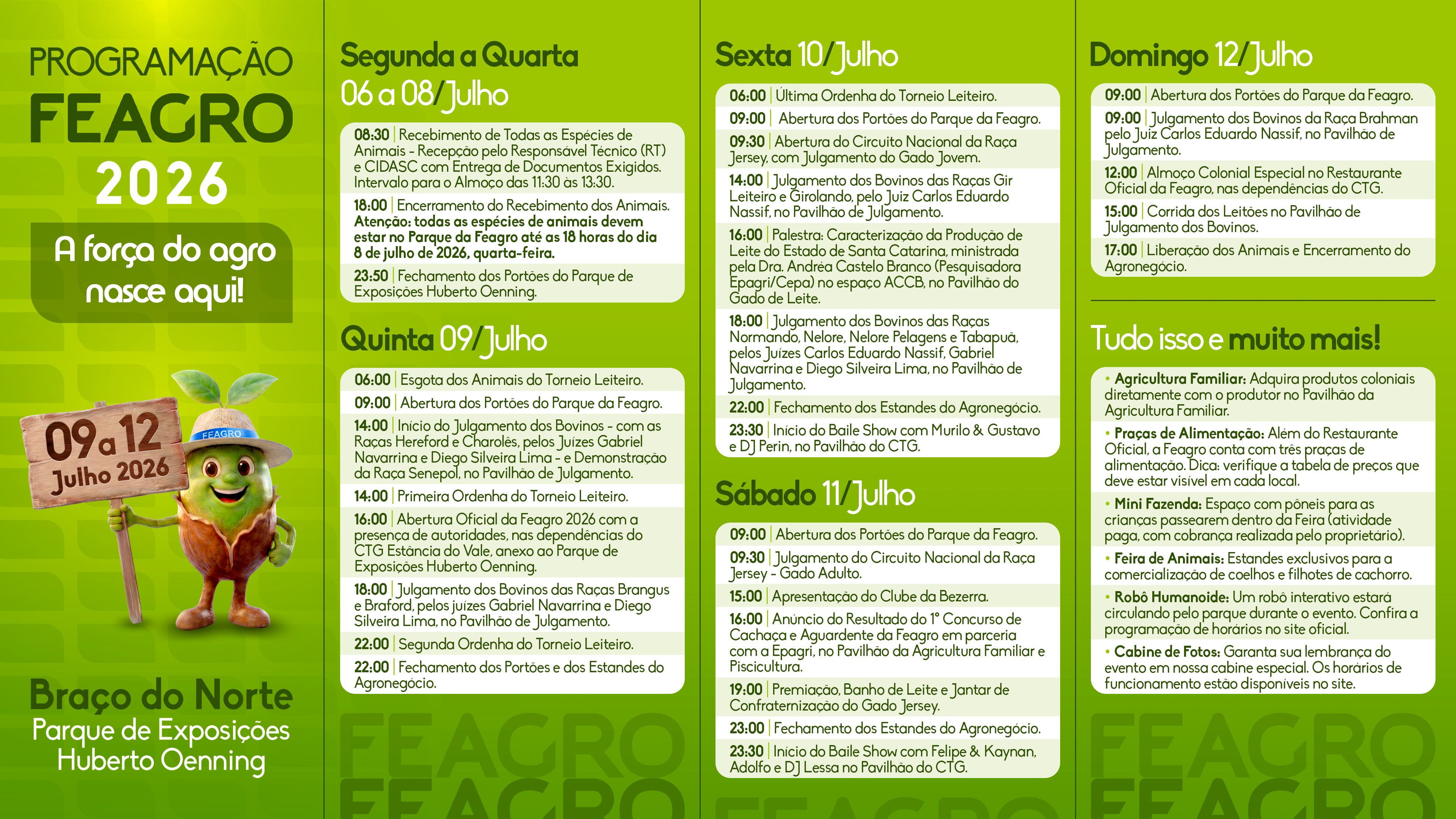 FEAGRO Programação